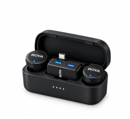 BOYA BOYALINK 3 AI-Powered Button-Size Wireless Microphone | Dual Transmitters