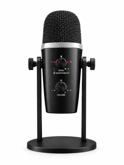 Jmary MC-PW10 USB Microphone | Cardioid, Plug & Play, Real-Time Monitoring, One-Key Noise Reduction | For Podcasting, Gaming, Streaming & Recording
