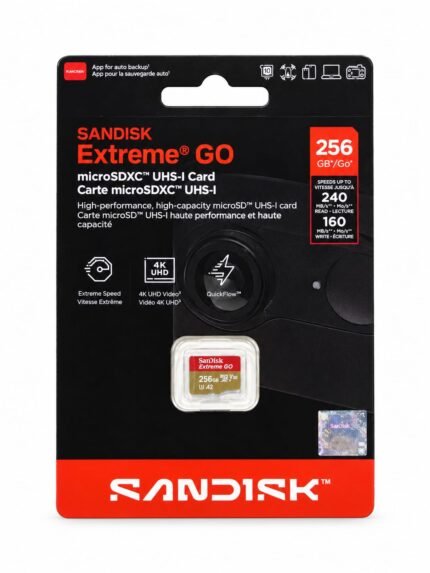 SanDisk Extreme GO 256GB microSDXC UHS-I Memory Card, up to 240MB/s Read, 160MB/s Write, 4K UHD